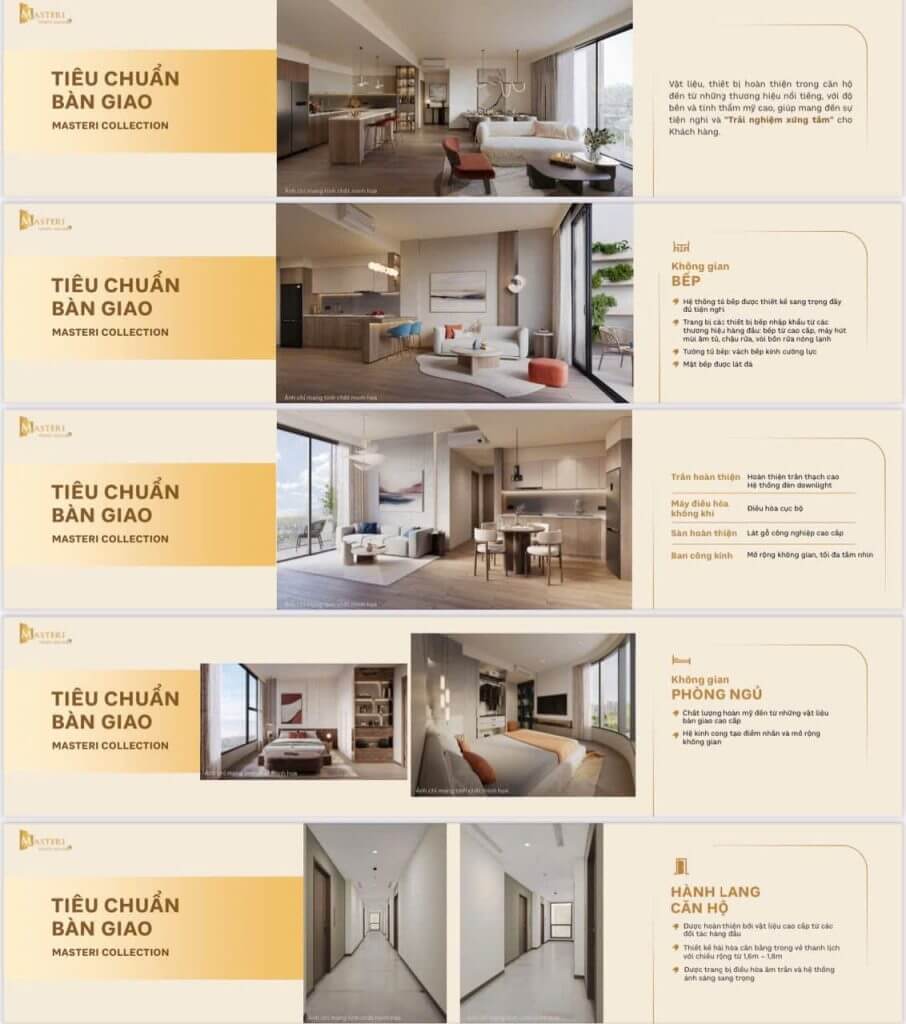 Tiêu chuẩn bàn giao tại phân khu Southern Square Tiêu chuẩn bàn giao tại phân khu Southern Square